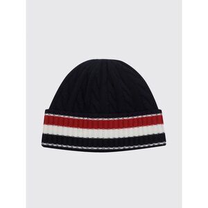 Thom Browne Men Striped Virgin Wool Beanie Thom Browne With Cuff And Logo Flag